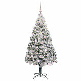 Vidaxl kunstkerstboom met 300 led wit 180 cm pvc en staal en kunststof