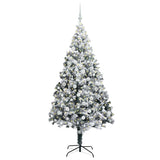 Vidaxl kunstkerstboom met 300 led wit 180 cm pvc en staal en kunststof