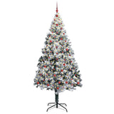 Vidaxl kunstkerstboom met 300 led wit 240 cm pvc en staal en kunststof