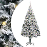Vidaxl kunstkerstboom met 300 led wit 240 cm pvc en staal en kunststof