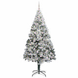 Vidaxl kunstkerstboom met 300 led wit 240 cm pvc en staal en kunststof