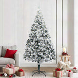 Vidaxl kunstkerstboom met 300 led wit 240 cm pvc en staal en kunststof