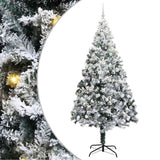 Vidaxl kunstkerstboom met 300 led wit 240 cm pvc en staal en kunststof
