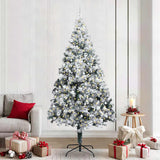 Vidaxl kunstkerstboom met 300 led wit 240 cm pvc en staal en kunststof