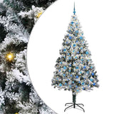 Vidaxl kunstkerstboom met 300 led wit 240 cm pvc en staal en kunststof