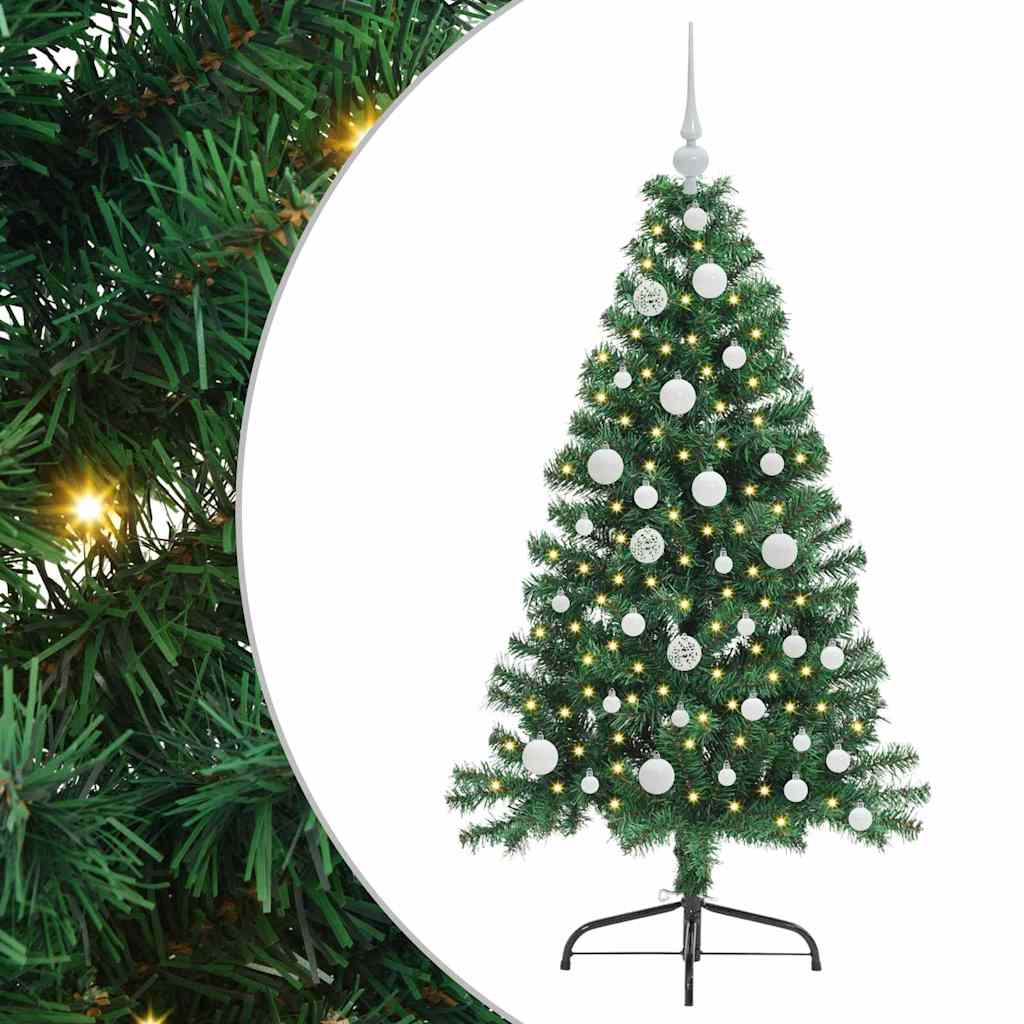 Vidaxl kunstmatig voorverlicht kerstboom met 150 led groen 120 cm pvc