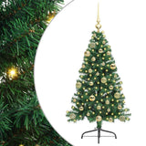 Vidaxl kunstmatig voorverlicht kerstboom met 150 led groen 120 cm pvc