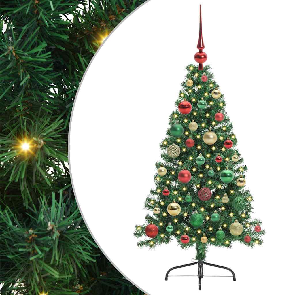 Vidaxl kunstmatig voorverlicht kerstboom met 150 led groen 120 cm pvc