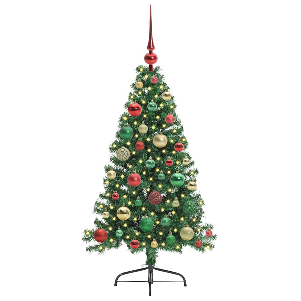Vidaxl kunstmatig voorverlicht kerstboom met 150 led groen 120 cm pvc