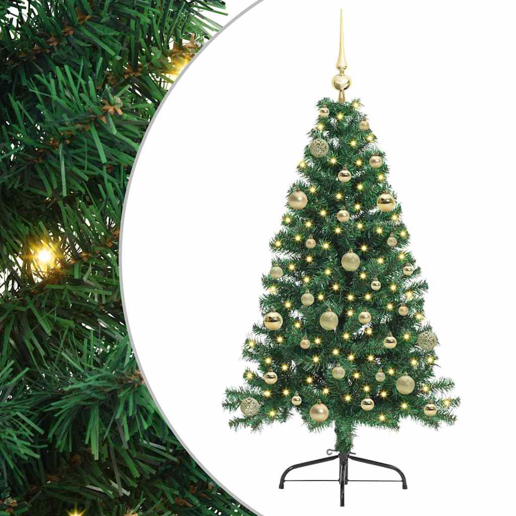Vidaxl kunstmatig voorverlicht kerstboom met 150 led groen 150 cm pvc