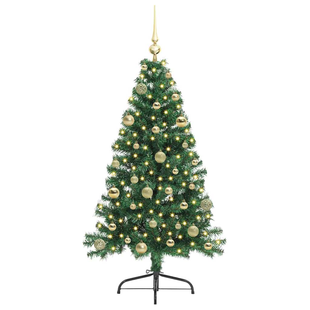 Vidaxl kunstmatig voorverlicht kerstboom met 150 led groen 150 cm pvc