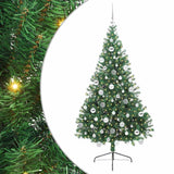 Vidaxl kunstmatig voorverlicht kerstboom met 300 led groen 180 cm pvc