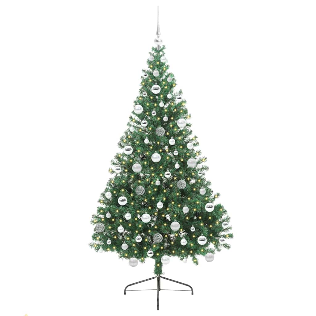 Vidaxl kunstmatig voorverlicht kerstboom met 300 led groen 180 cm pvc