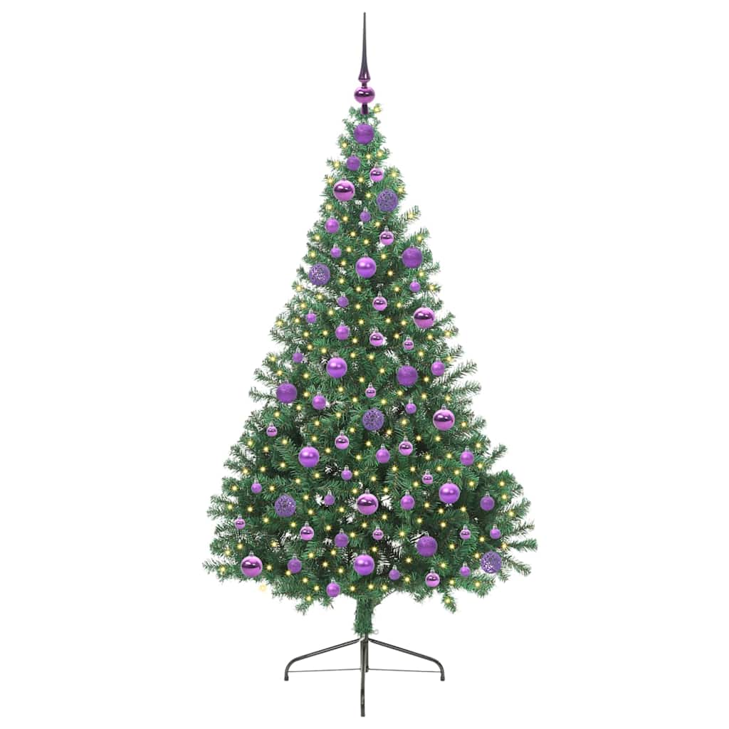 Vidaxl kunstmatig voorverlicht kerstboom met 300 led groen 180 cm pvc
