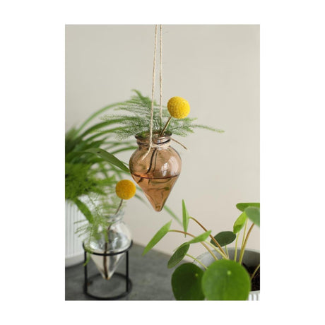 Idéer 4 sæsoner vase breeze hængende ø6xh31cm rav
