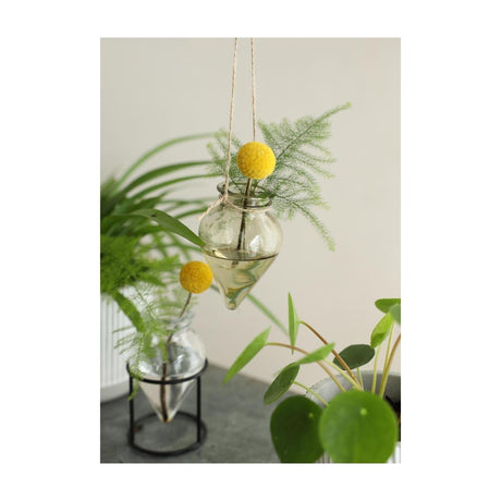 Idéer 4 årstider blomstervase brise hængende ø6xh31cm sand