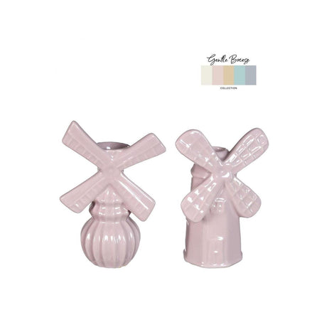 Idéer 4 sæsoner vase vindmølle h15,5cm 2 røv blød pink