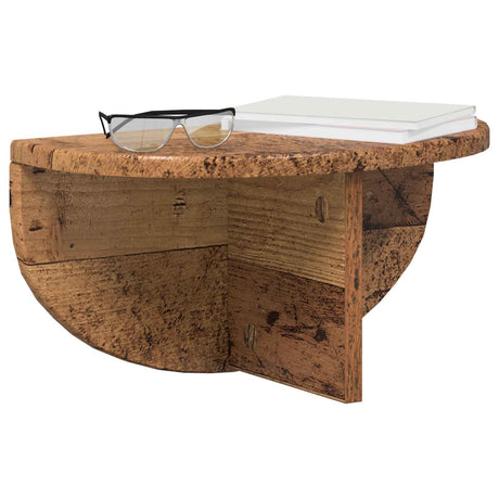 Vidaxl wandplank muurmontage oudhout 38 x 19 x 19 cm bewerkt hout