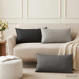 Vidaxl kussensloop 2 pcs heerlen grijs 40 x 70 cm polyester
