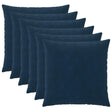 Vidaxl kussensloop 6 pcs heerlen blauw 65 x 65 cm microfiber fleece