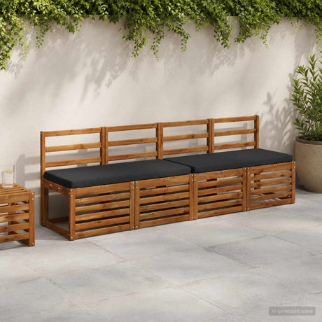 Vidaxl 1-delig bankkussen vught 100% polyester zwart 100 x 50 x 5 cm
