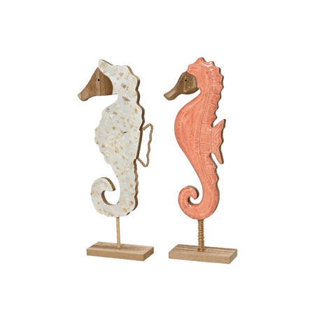 Decoris deco søhest på træbund 5x13x34cm
