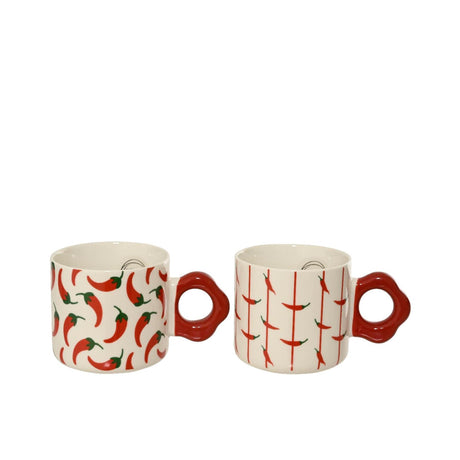 Decoris krus peber porcelæn 2 assorteret 13x8,6x8cm 300ml