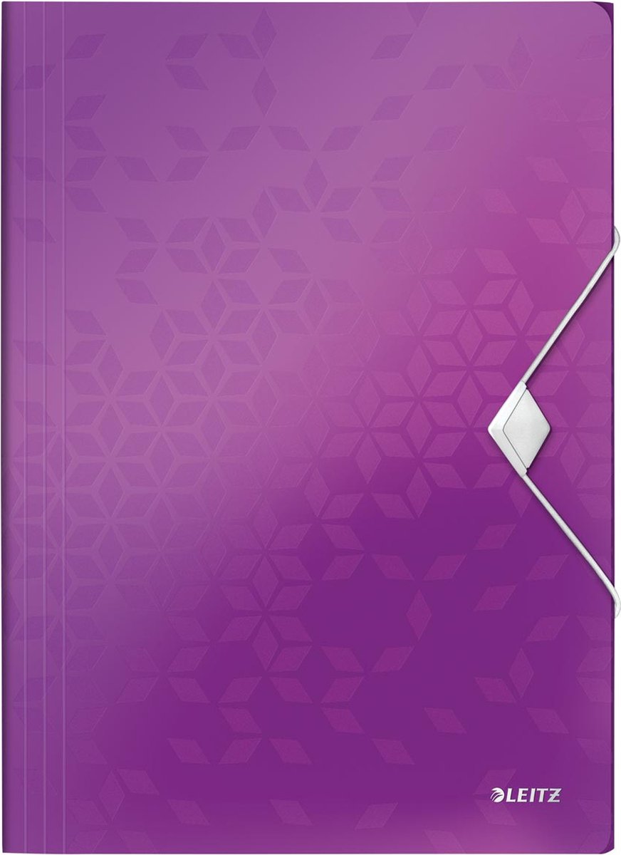 Leitz mappe wow 3 flap a4 pp lilla