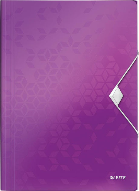 Leitz mappe wow 3 flap a4 pp lilla