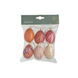 Decoris hængende dekoration æggeskum ø4xh6cm 6 assorteret