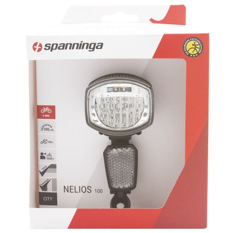 Spanninga koplamp nelios 100 xe 100(+100)lux e-bike 6-36v