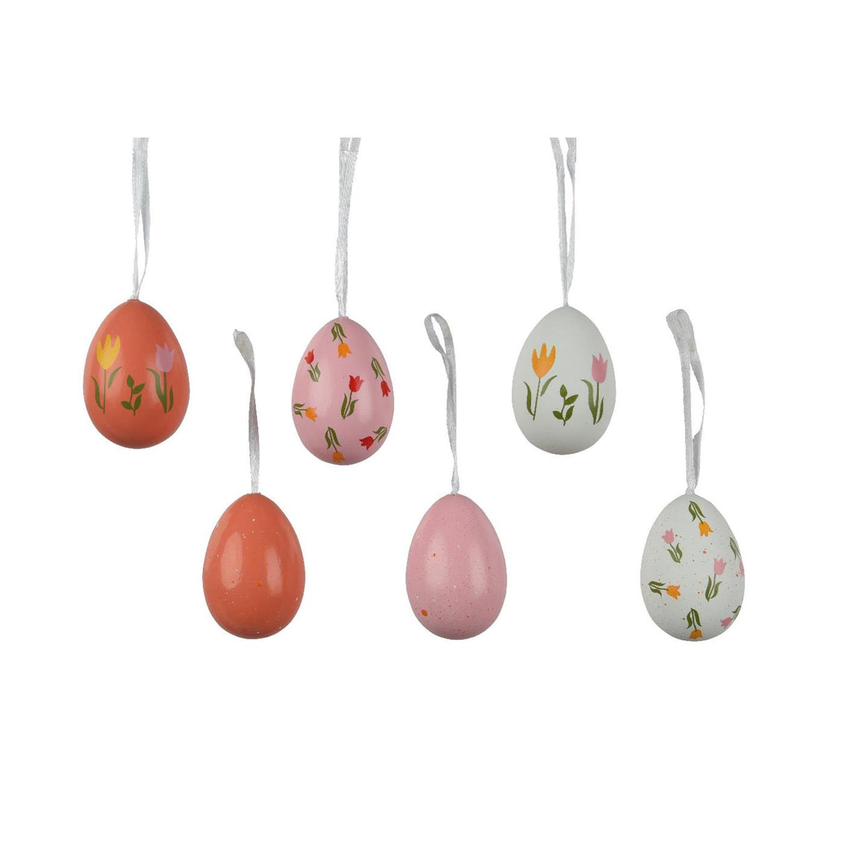 Decoris hængende dekoration påskeæg polystyren 6ø4xh6cm assorteret