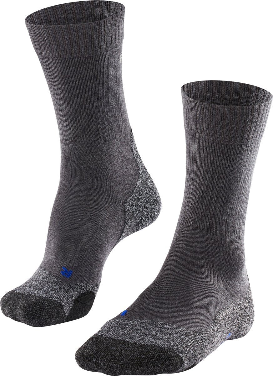 Falke tk2 cool walking sokker anti vabler, medium polstring funktionelt garn sportsokker dame grå - str. 35-36