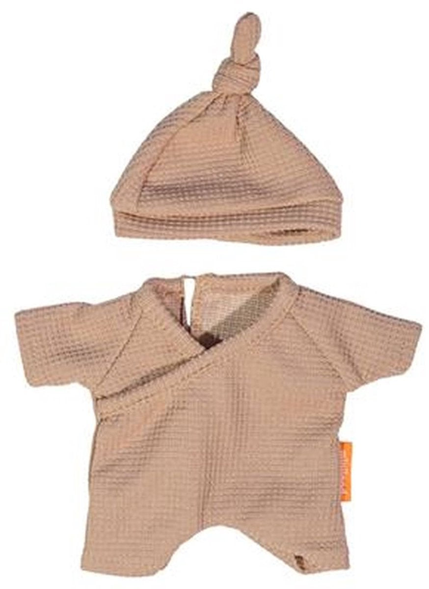 Miniland dukke pyjamas med hat - dukke tøj 21cm multicolor.