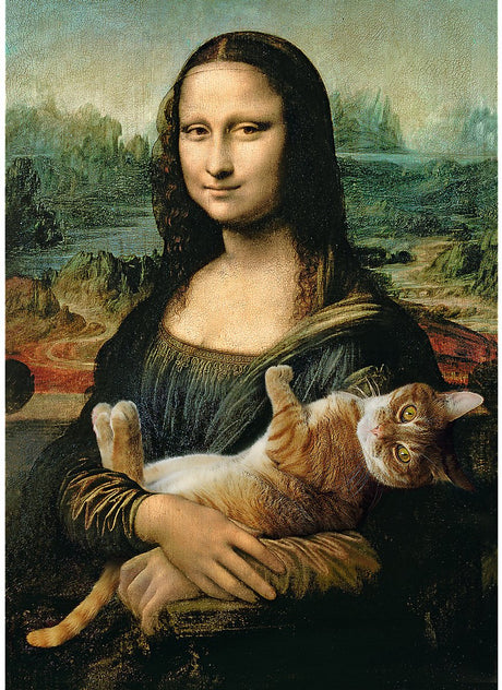 Trefl mona lisa med kattepuslespil - 500 brikker