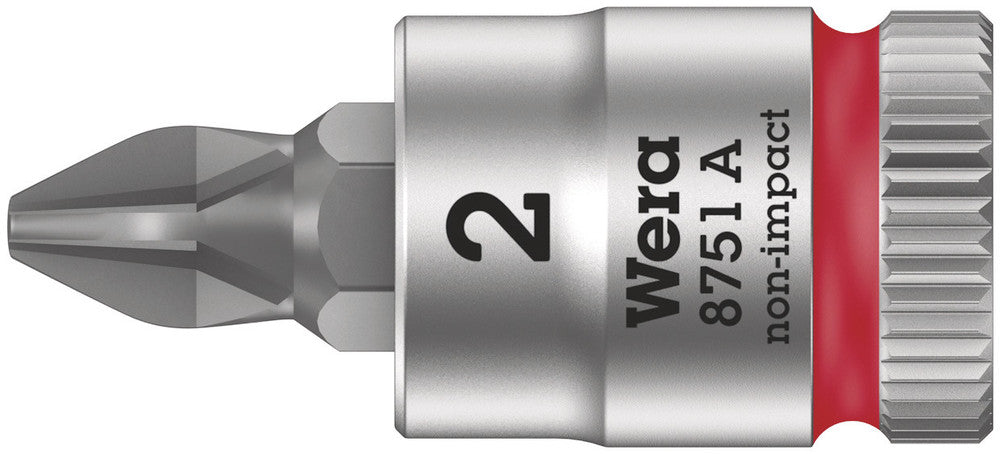 Wera 8751 en zyklop bit-fatningskombination med 1 4 drev, ph 2 x 28 mm - 1 stk. - 05003351001