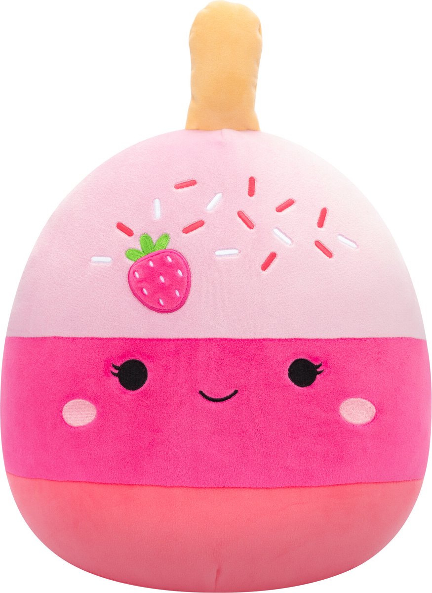 Squishmallows - pama - pink jordbærkagedukke 30 cm plys