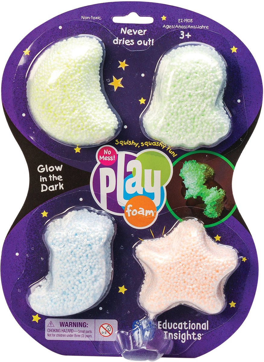 Læringsressourcer playfoam® glød i mørket (4-pak) - 3+