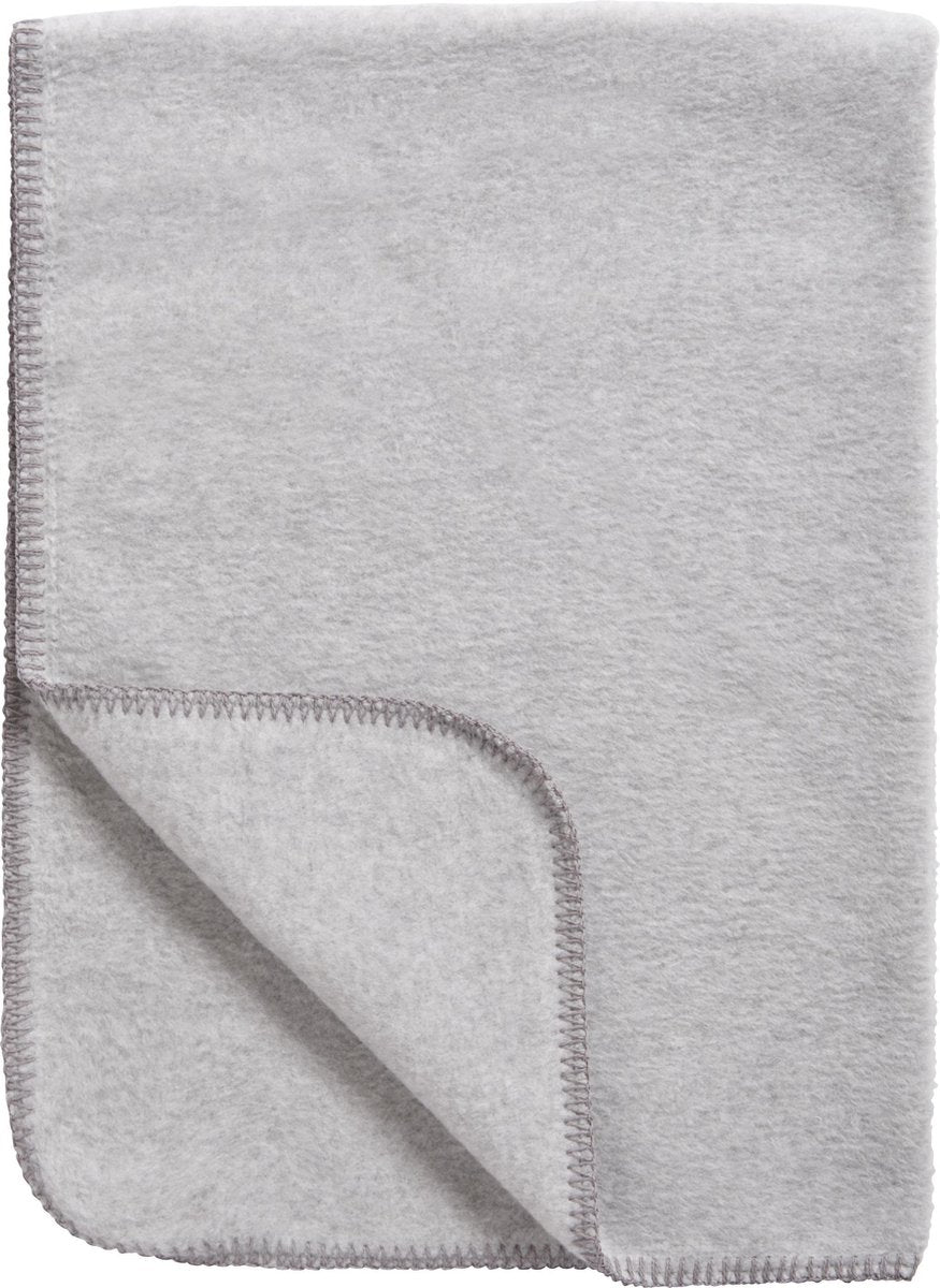 Meyco baby uni krybbetæppe - vævet - gråmeleret - 75x100cm - 1,0 tom
