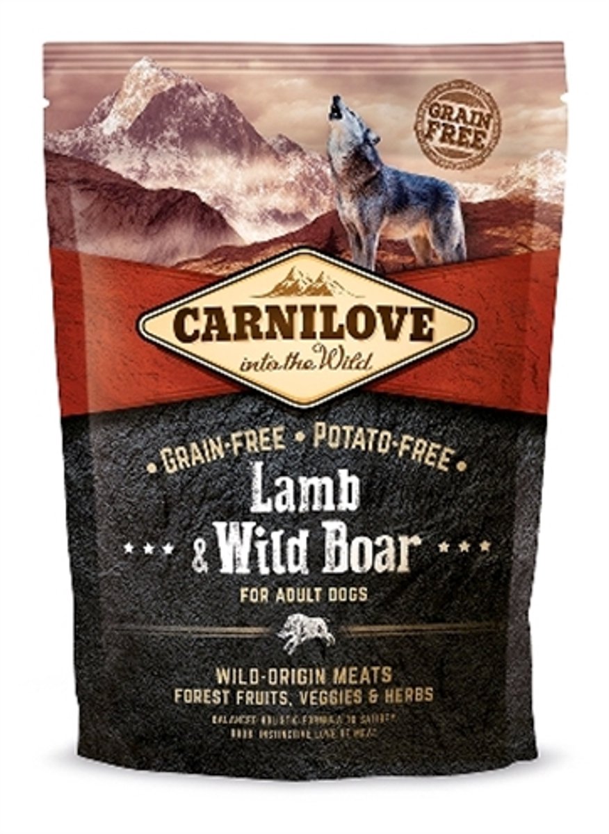 Carnilove hundefoder - lam og vildsvin - kornfri, 1,5 kg, holistisk ernæring