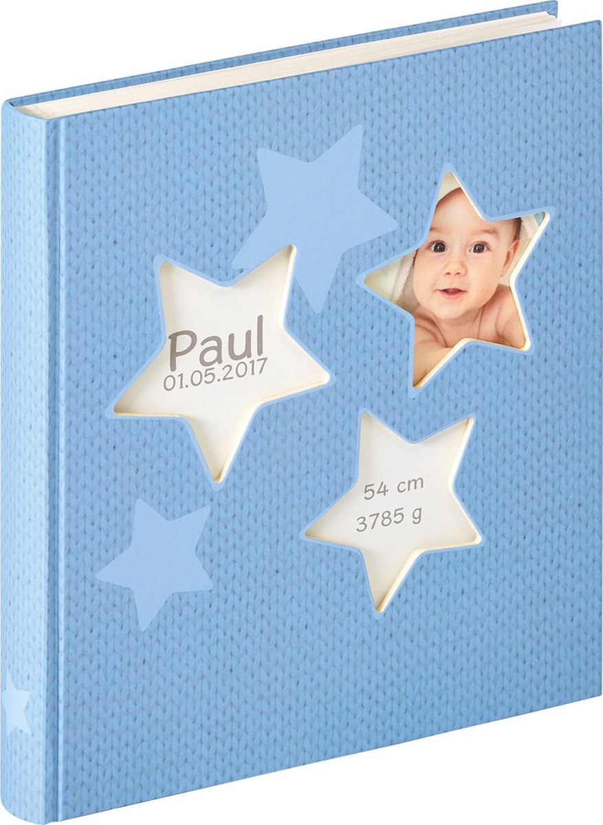 Walther uk-133-l estrella - babyalbum - størrelse 28x30,5 cm - blå