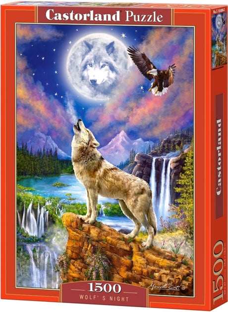 Castorland wolf's night – puslespil – 1.500 brikker – satin finish – perfekt pasform – europæisk kvalitet