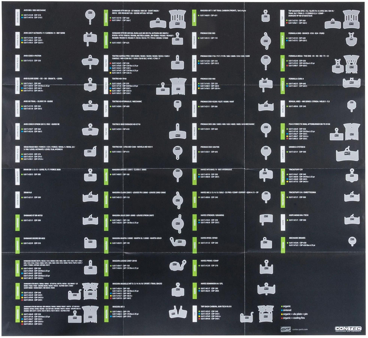 Contec plakat skive stop+ ct værksted plakat skive bremseklodser