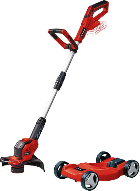 Einhell batteri græstrimmer ge-ct 18 28 li tc solo - power x-change - 18 v li-ion - inkl. trimmervogn - skærediameter: 28 cm - inkl. linespole - ekskl. batteri og oplader