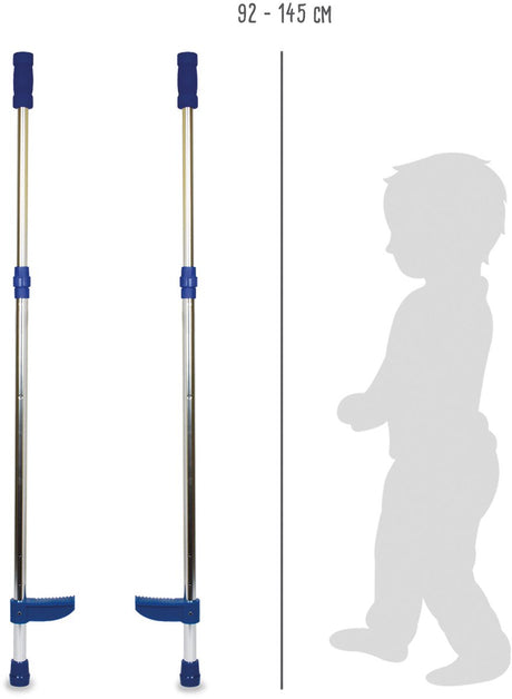 Lille fod - metal stelten justerbar blå, 145 cm