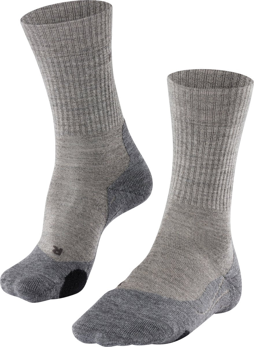 Falke tk2 wool wandelsokken anti blaren, medium padding merinowol sportsokken heren beige - maat 39-41