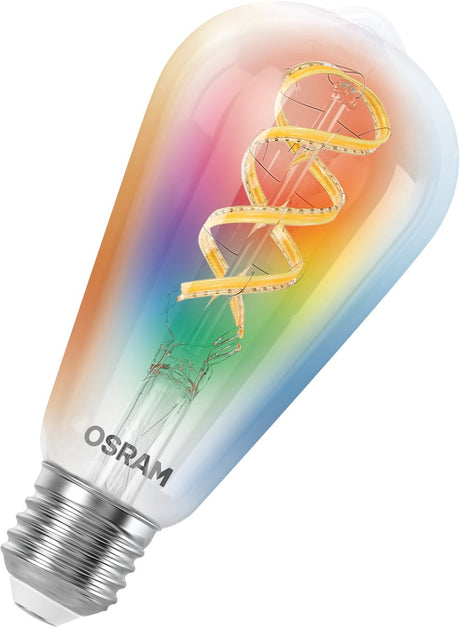 Osram LEDvance Smart+ Gu10 RGBW Smart Lampe 4,7W + Tunable White 2700-6500K – WiFi App – Dæmpbar – Matter Kompatibel med Alexa, Google Home Apple Home - Energiklasse: F -