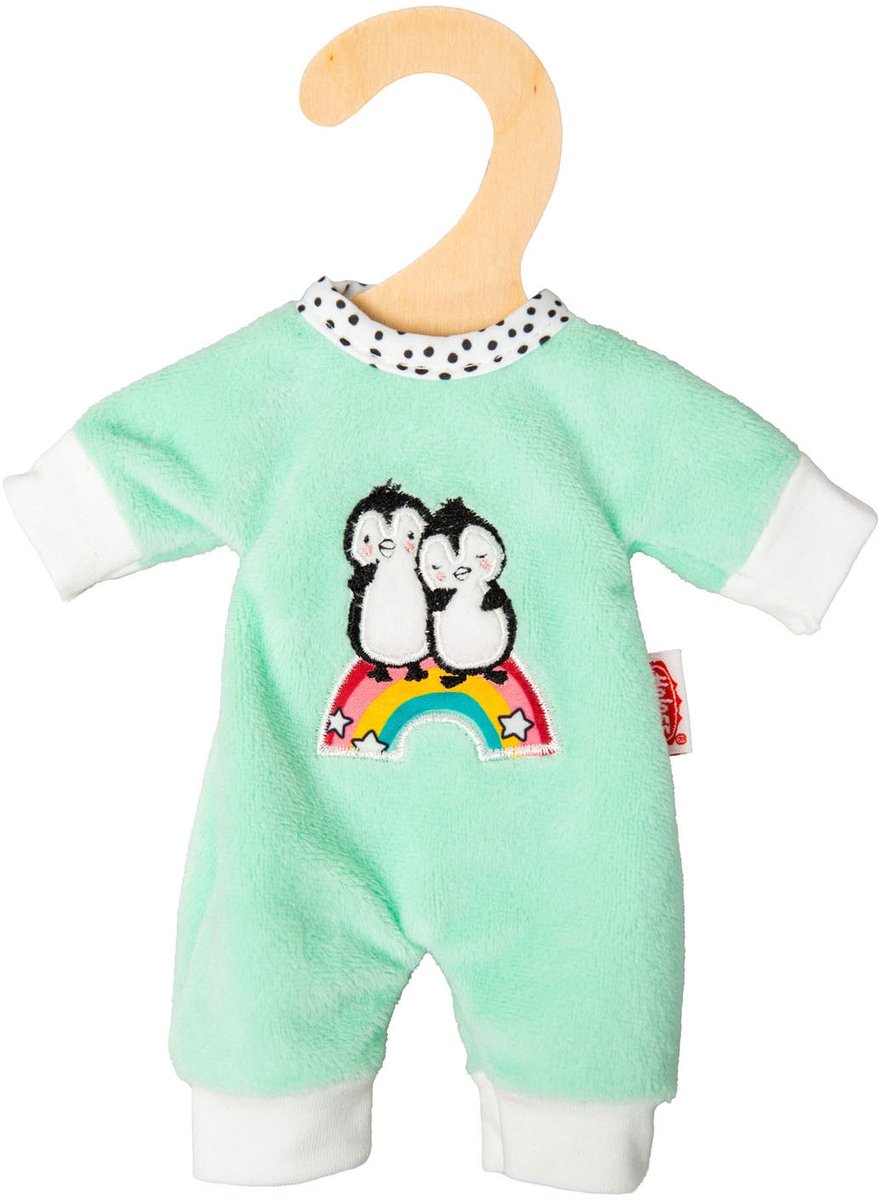 Heless Velour Poppenrompertje Pinguin, 20-25 cm