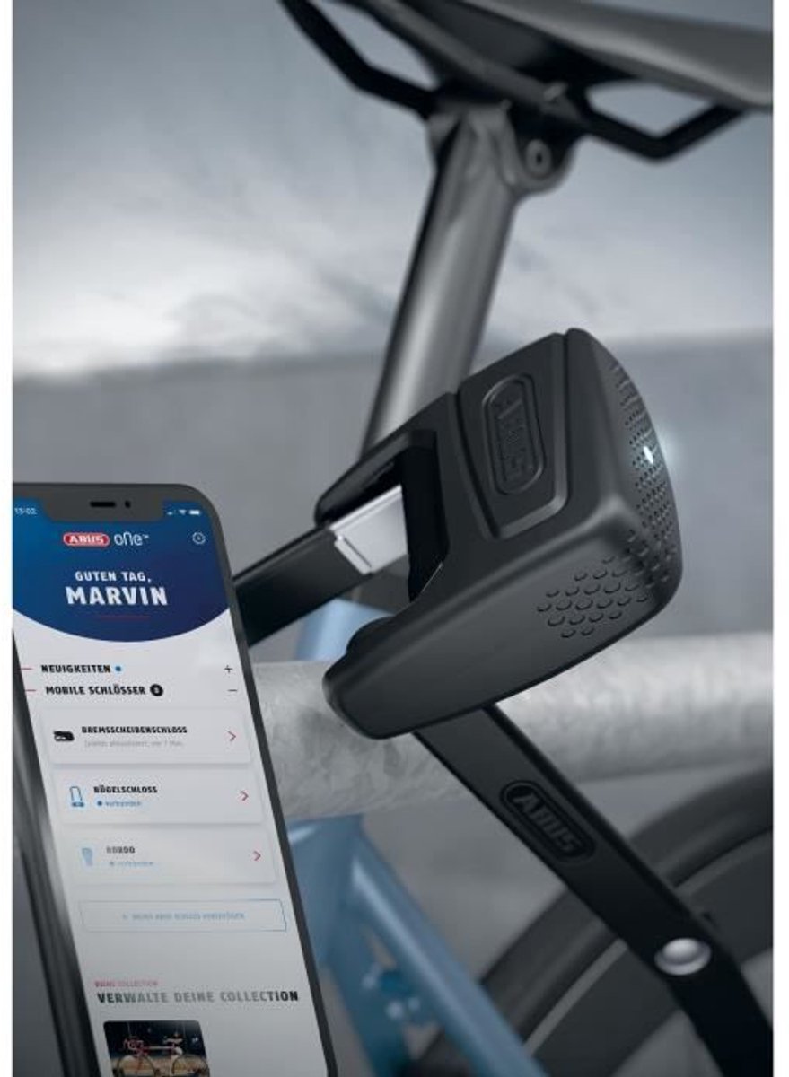 Abus cykellås smart foldelås med alarm - bordo™ one 6000a - sikkerhedsniveau 10 - sort - 120 cm - velegnet til elcykler og bycykler