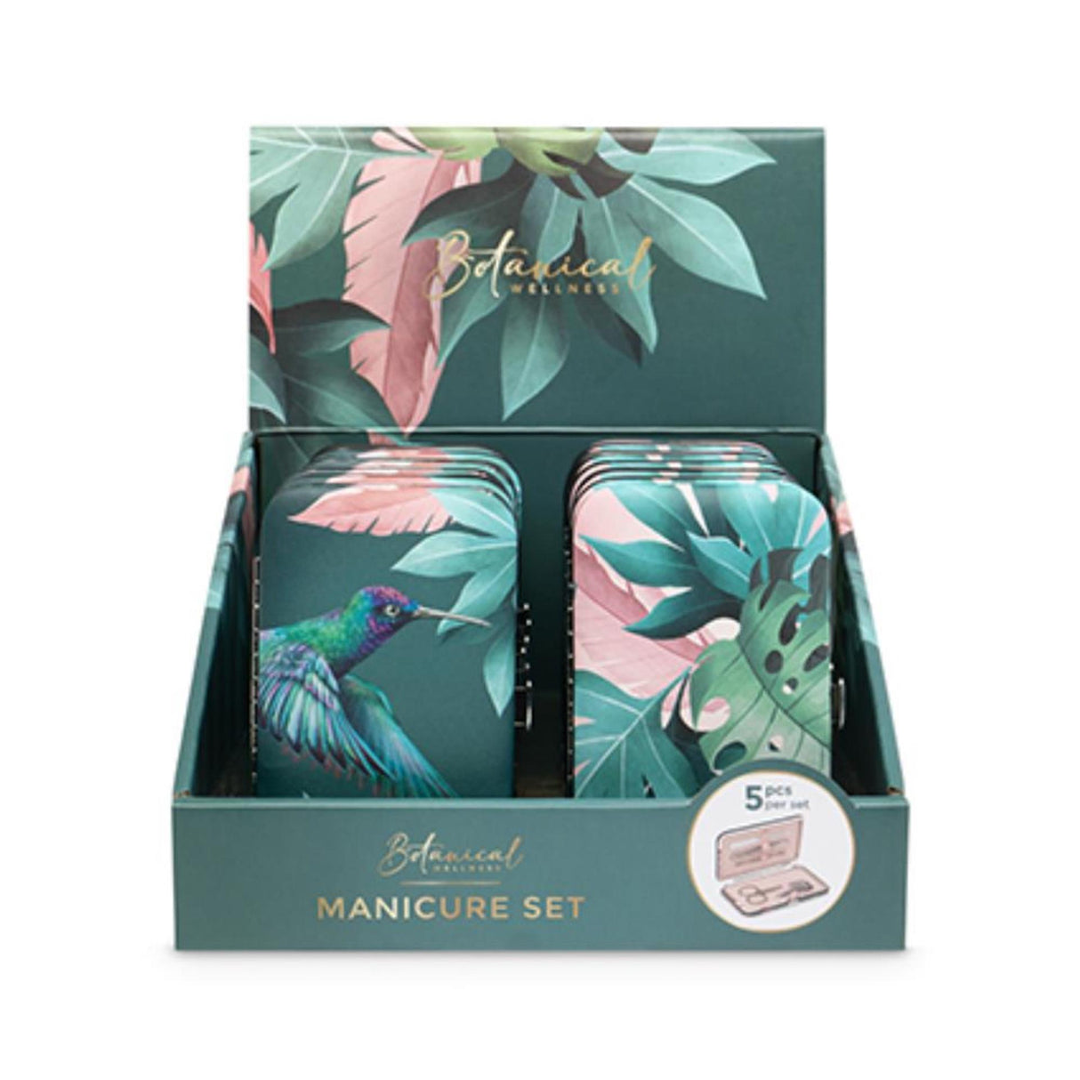 Casuelle botanisk manicure sæt 5-delt i etui